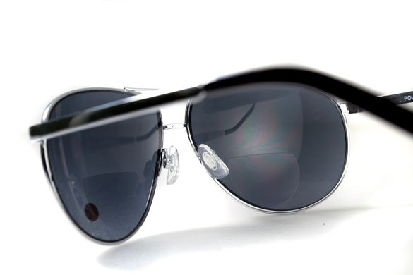 Окуляри біфокальні (захисні) Global Vision Aviator Bifocal (+2.5) (gray), чорні біфокальні лінзи в металевій оправі 3 купити оптом