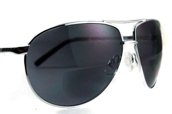 Окуляри біфокальні (захисні) Global Vision Aviator Bifocal (+2.5) (gray), чорні біфокальні лінзи в металевій оправі 2 купити оптом