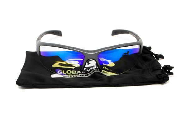 Окуляри фотохромні (захисні) Global Vision Hercules-7 Photochromic Anti-Fog (G-Tech™ blue), фотохромні дзеркальні сині 9 купити оптом