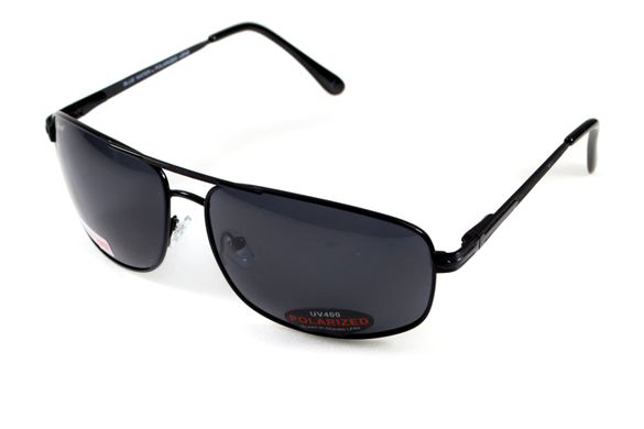 Окуляри поляризаційні BluWater Navigator-2 Polarized (gray), чорні в металевій оправі 9 купити оптом