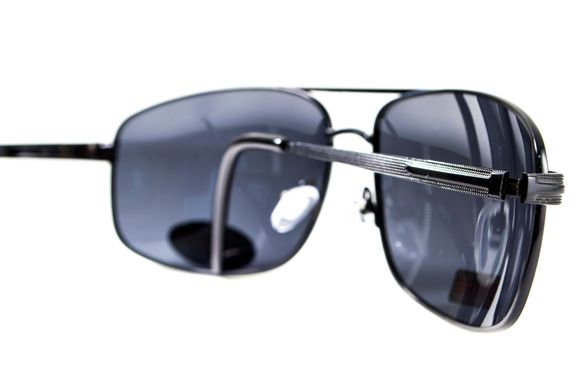 Окуляри поляризаційні BluWater Navigator-2 Polarized (gray), чорні в металевій оправі 11 купити оптом