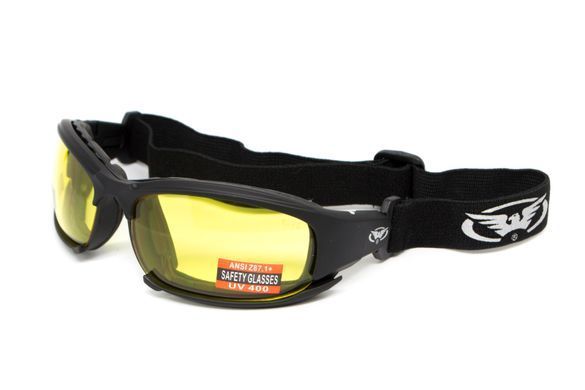 Очки защитные с уплотнителем Global Vision Assault (yellow) Anti-Fog, желтые 2 купить оптом