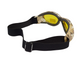 Очки защитные с уплотнителем Global Vision Eliminator White Camo Forest (yellow), желтые в камуфлированной оправе