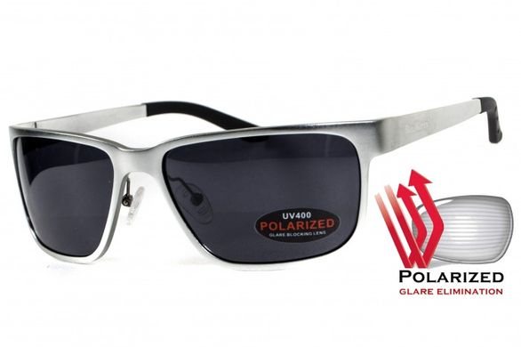 Окуляри поляризаційні BluWater Alumination-2 Silver Polarized (gray) чорні в сріблястій оправі 1 купити оптом