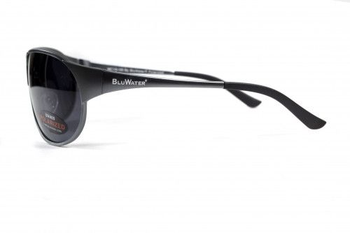 Окуляри поляризаційні BluWater Alumination-3 Gun Metal Polarized (gray) чорні в темній оправі 2 купити оптом