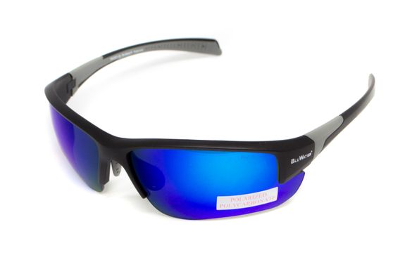 Окуляри поляризаційні захисні BluWater  Samson-3 Z87.1 Polarized (G-Tech™ blue), дзеркальні сині 6 купити оптом