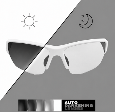 Очки защитные фотохромные Global Vision Hercules-7 SD White Photochromic (Super Dark Shadowluxe) Anti-Fog, фотохромные прозрачные в белой оправе 7 купить оптом