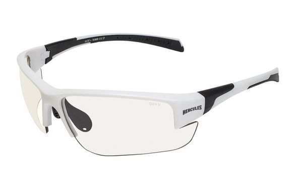 Очки защитные фотохромные Global Vision Hercules-7 SD White Photochromic (Super Dark Shadowluxe) Anti-Fog, фотохромные прозрачные в белой оправе 2 купить оптом