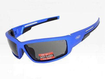 Очки защитные Global Vision Sly Metallic Blue (gray), серые линзы в оправе синий металлик 1 купить оптом