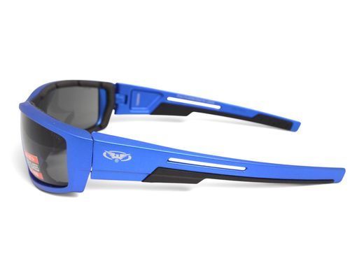 Очки защитные Global Vision Sly Metallic Blue (gray), серые линзы в оправе синий металлик 6 купить оптом