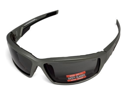 Очки защитные Global Vision Sly Metallic Gray (smoke), серые линзы в оправе cерый металлик 8 купить оптом