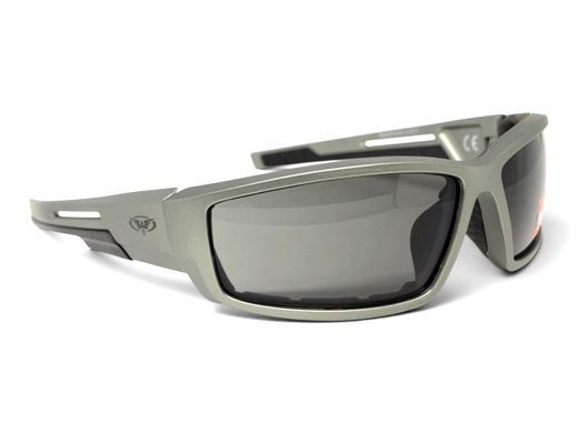 Очки защитные Global Vision Sly Metallic Gray (smoke), серые линзы в оправе cерый металлик 6 купить оптом
