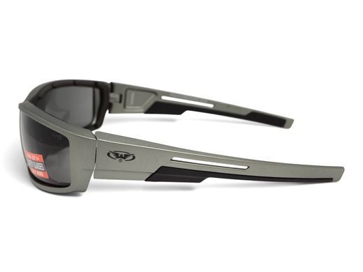 Очки защитные Global Vision Sly Metallic Gray (smoke), серые линзы в оправе cерый металлик 5 купить оптом