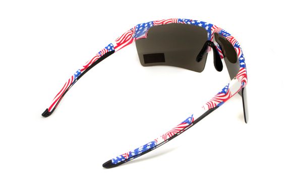 Очки защитные открытые Global Vision Onyx USA Flag (gray), сірі в оправі прапор США 9 купить оптом