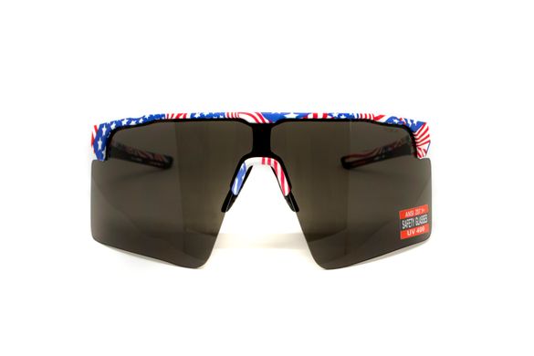 Очки защитные открытые Global Vision Onyx USA Flag (gray), сірі в оправі прапор США 8 купить оптом