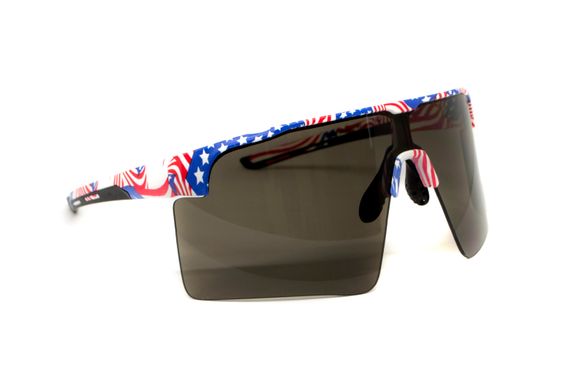 Очки защитные открытые Global Vision Onyx USA Flag (gray), сірі в оправі прапор США 4 купить оптом