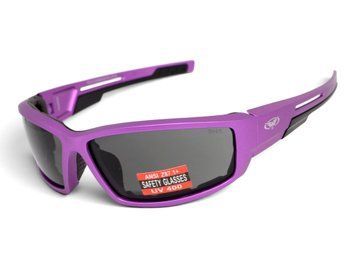 Очки защитные Global Vision Sly Metallic Purple (gray), серые линзы в оправе фиолетовый металлик 1 купить оптом