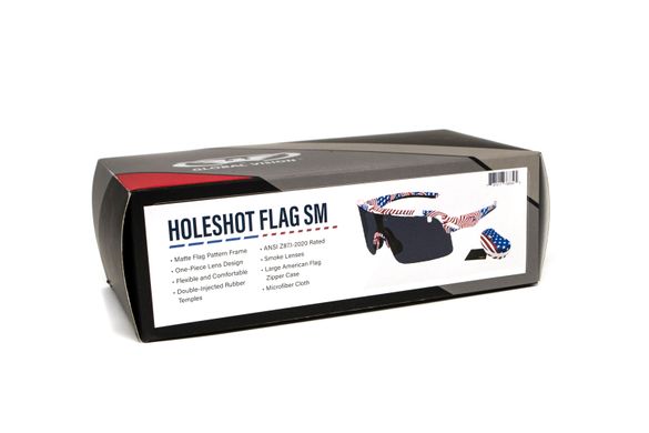 Очки защитные открытые Global Vision Holeshot USA Flag (gray), сірі в оправі прапор США 11 купить оптом