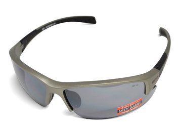 Очки защитные Global Vision Hercules-7 Metallic Gray (flash mirror), зеркальные серые в оправе серый металлик 1 купить оптом