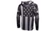 Одяг сонцезахисний Pyramex Long Sleeve Hoodie USA Flag, лонгслів худі сонцезахисний UPF50+ сірий прапор США, розмір L