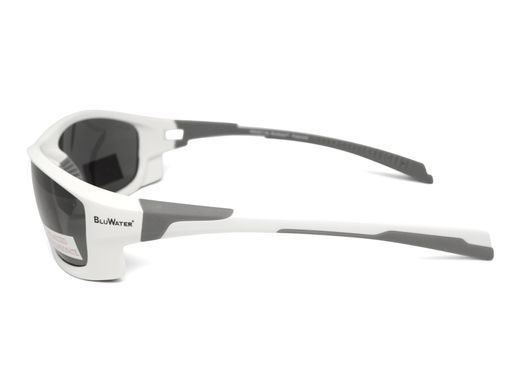 Очки поляризационные защитные BluWater Samson-1 Z87.1 White Polarized (gray), серые в бело-серой оправе 6 купить оптом