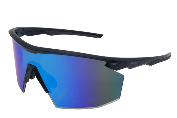 Окуляри поляризаційні (захисні) Pyramex PMXSPEC Polarized (blue mirror) SUPER Anti-Fog H2MAX, сині дзеркальні лінзи в чорно-синій оправі 5 купити оптом