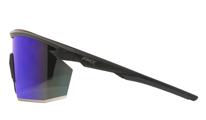Окуляри поляризаційні (захисні) Pyramex PMXSPEC Polarized (blue mirror) SUPER Anti-Fog H2MAX, сині дзеркальні лінзи в чорно-синій оправі 4 купити оптом