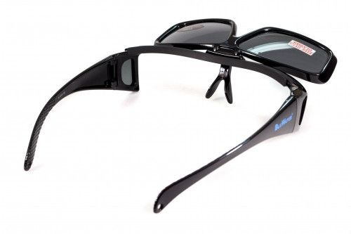 Окуляри поляризаційні BluWater Flip-IT Polarized (gray) чорні 3 купити оптом